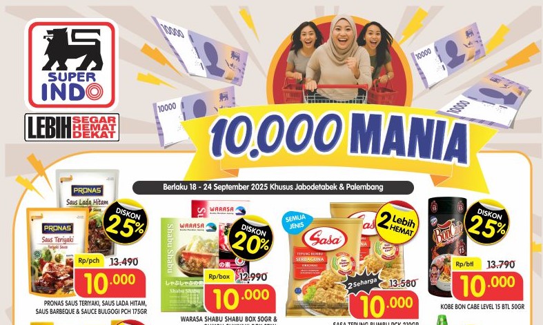 Promo Superindo hari ini Senin, 22 September 2025. (superindo)